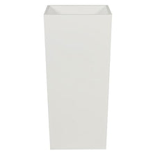 Benzara 32 Inch Tall Tapered Barrel Planter Vase with Hidden Insert White