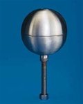 Eder Flag Flagpole Ball top Ornament 5 Inch Satin Finish Stainless