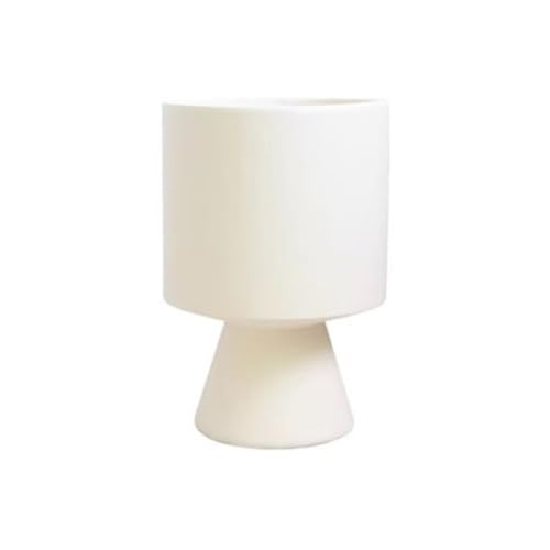 WOAITIANTIAN Flower Pots Black Floor Cement Planter Creative Tall Large Indoor(White)