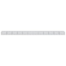 LKJVFCPW Large Gabion Basket for Landscaping, Galvanized Iron Garden Retaining Wall Cage, Sturdy Metal Mesh Container for Stone Filling, Outdoor Garden Border Planter, Silver