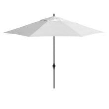 OROTLECT 11 Foot Matted Black Patio Umbrella With Fiberglass Ribs And Collar Tilt In Natural Sunbrella
