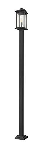 Z-Lite 531PHBXLS-536P-BK 1 Light Outdoor Post Mounted Fixture, Black