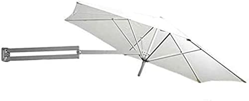 RWGOVLU Beach Umbrella Wall Mount Parasol Outdoor Garden Balcony Cantilever Tilting Sunshade Umbrella With Metal Pole