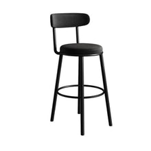 hezhuhe2258 Bar Chair Bar Stool Iron High Chair Household Reclining Multicolor Optional 75cm(Black)