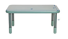 Angeles BaseLine Classroom Table Teal Legs Grey Top