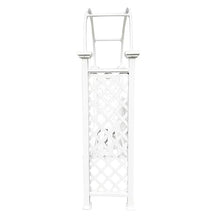 Oakland Living White Aluminum Garden Arbor Arch with 2-Seater Bench