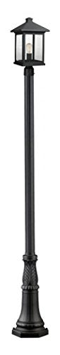 Black Portland 112.25" Tall 1 Light Outdoor Lantern Post Light/Post Included