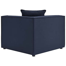Lounge Sectional Sofa Set, Fabric, Blue Navy, Modern, Outdoor Patio Balcony Cafe Bistro Garden Hotel