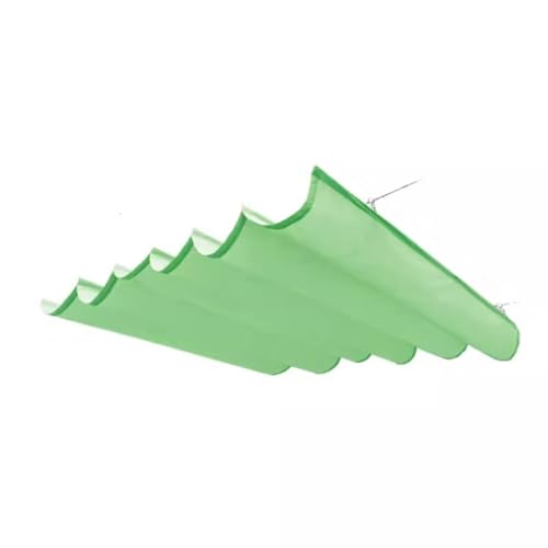 Retractable Canopy Outdoor Wave Sun Shade ，Sliding Wave Shade Sail，for Pergola Patio Deck Yard Gazebo Outdoor((WxL) 1x2m)(Light Green,1.5x5m)