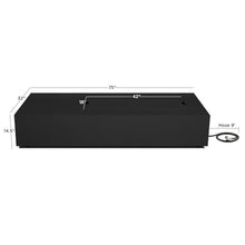 Elysian 75-in Rectangular Steel Propane Fire Pit Table in Black by Lakeview Outdoor Designs