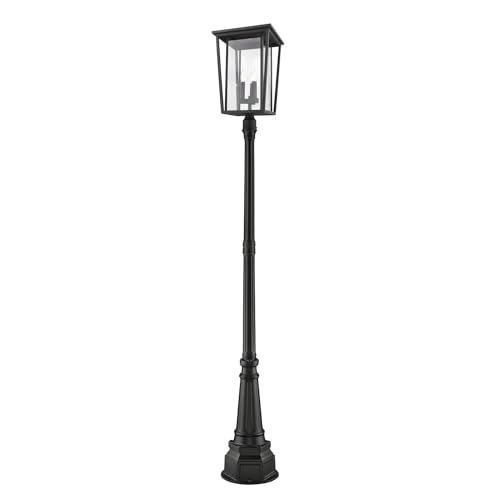 Z-Lite 571PHXLR-564P-BK 3 Light Outdoor Post Mounted Fixture, Black