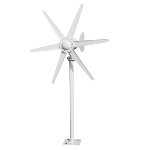 LADECNERHT Professional Wind Turbines, 6 Blade Professional Wind Turbines Small Windmill Generator 800W Industrial, Solar and Wind Power Parts and Accessories,24V