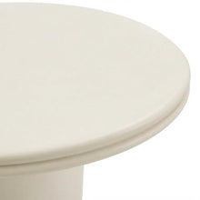 Outdoor Escape White Indoor Outdoor Concrete Round Dining Table for Patio, 48-Inch Diameter, Weather-Resistant, Sturdy Design, Perfect for Entertaining