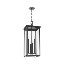 Quorum International Westerly 32 Inch 4-Light Outdoor Ceiling Pendant Black