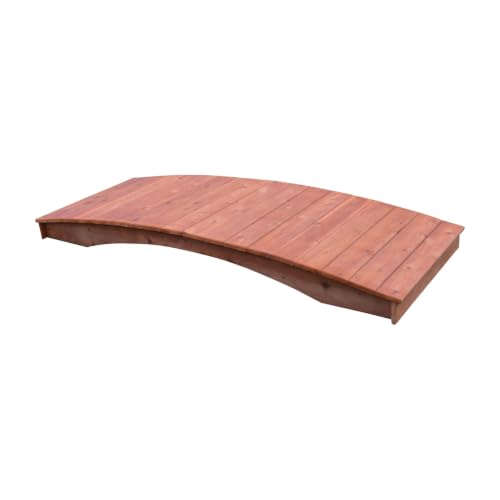 Keystone Amish Co. Cedar Plank Garden Bridge, 3' x 12', Cedar Stain