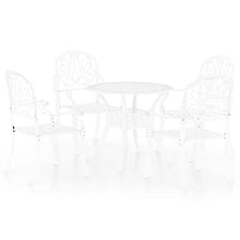 vidaXL 5 Piece Bistro Set Cast Aluminum White