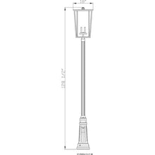 Z-Lite 4 Light Outdoor Post Mounted Fixture 571PHXXLR-511P-BK