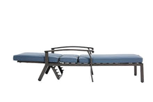 Blue Cast Aluminum Outdoor Relaxation Chair - Adjustable, Portable, and Built to Last