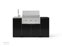 NewAge Products Classic Series 5PC Aluminum Black Modular Outdoor Kitchen Grill Island with 33" Performance Grill NG - 24"D x 65"W x 57.15"H