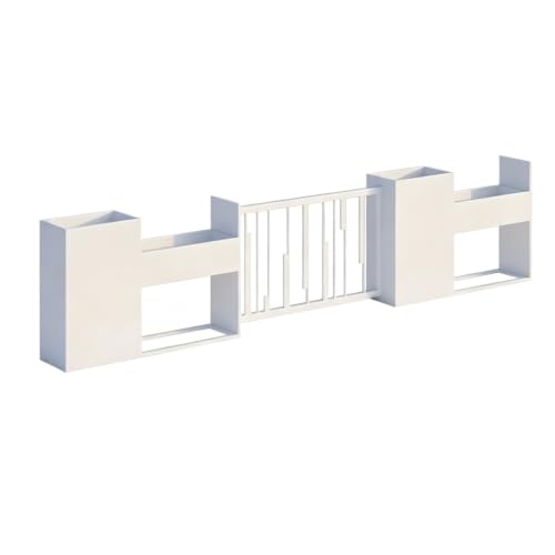YUHUAWF Garden Bench Planter Box with Partition Fence Splicing Decorative Flower Bed Planter Box with Bench