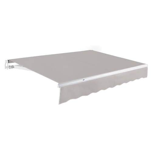 Awntech 8' Maui Manual (8' x 6.5') Retractable Patio Awning, Gray