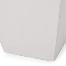 Christopher Knight Home Tommy, White Outdoor Modern Large and Small Cast Stone Planter Set