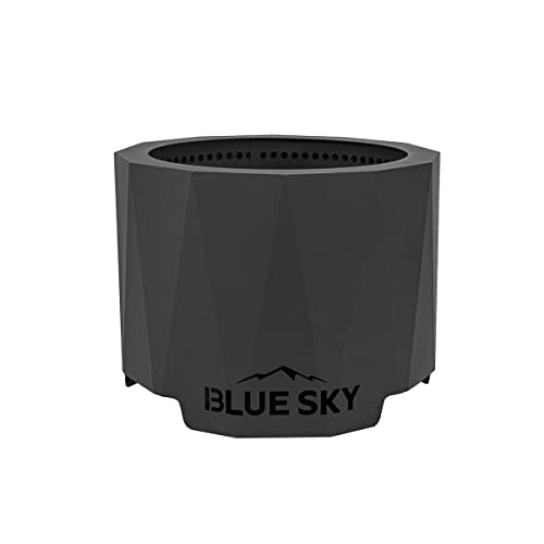 Blue Sky Outdoor Living Peak Smokeless Patio Fire Pit, Portable Fire Pit with Lift-Out Ash Catch, Black