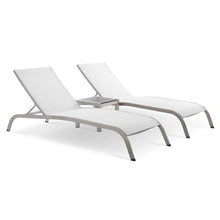 Pemberly Row 3 Piece Mesh Patio Lounge Chair Set White