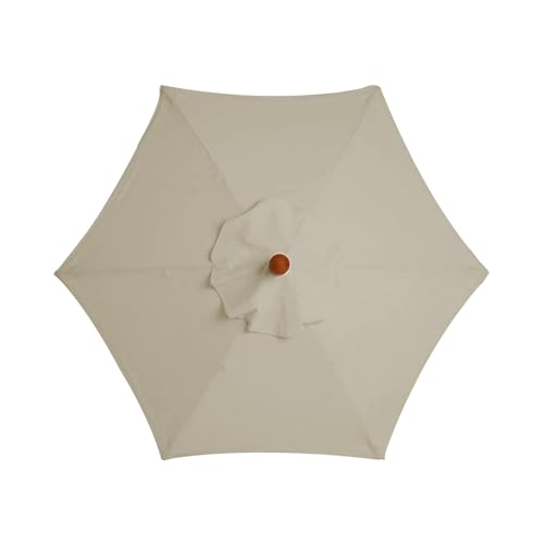 ERoomQ Outdoor 2.7M/300cm Replacement Parasol Canopy with UV Protection Waterproof Garden Umbrella Cover for Patio Yard Beach Fits 6 or 8 Arm Parasols