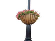 Garden Artisans 25 in Lamppost Hayrack with Molded Coco Liner - 2 Pack Black Brown