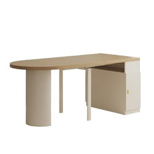 FURUIM2024M Dining Table Telescopic Dining Table, Household Elliptical Folding Semi-Circular Table Small-Sized Table and Chairs Dining