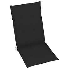 ZQQLVOO Outdoor Patio Sling Chairs 2 pcs with Anthracite Cushions Solid Teak Wood, Outdoor Reclining Camping Chairs with Soft Cotton-Padded Seat Adjustable High Backrest Portable Chairs