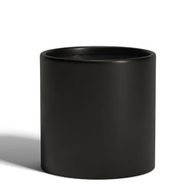 DTY Mount Powell 19.7" D x 19.7" H (Pot Opening 15.7") Fiberstone Cylindrical Planter with Drainage Hole, Weather Resistant for Indoor & Outdoor Use, Includes 2 Extra Coco Mats - Black, Jumbo
