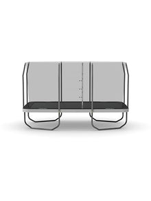 Skywalker Trampolines Epic Series 15 FT Rectangle Outdoor Trampoline with Enclosure Net Black and Gray