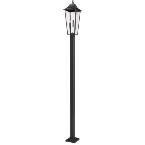 Z-Lite Gannon 3 Light 124" Tall Post Light Black