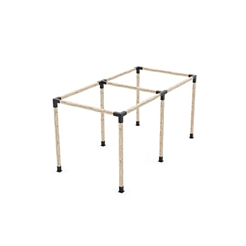 TOJAGRID Any Size Double Pergola Kit for 4x4 Wood Posts