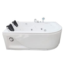 SIMBASHOPPING USA HAVANA Whirlpool Corner Bathtub Hydrotherapy Hot Tub 66.5" 2 Person