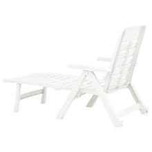 Beach Chair Lounge Chair Cover Sun Lounger Pool Sun Lounger Suitable for Beach Hotel Holiday Folding Sun Lounger Plastic White (White 28.3" x 74.4" x 37.8" (W x D x H))