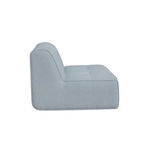 Moe's Home Collection Sunseeker Outdoor Slipper Chair, Low Lounge Profile, Polyester Upholstery, Quick-Dry Foam, Aluminum Frame, Light Blue