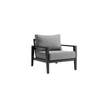 Armen Living Cayman Aluminum Outdoor Chair in Black and Dark Gray
