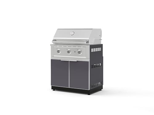 NewAge Products Classic Series 2PC Aluminum · Tempered Glass Door Modular Outdoor Kitchen Set with 33" Performance Grill NG - 24"D x 33"W x 48.5"H