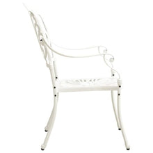 NLQMSU 5-Piece Cast Aluminum Bistro Set White Round Table