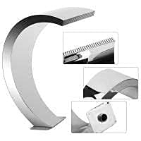 Stainless Steel Waterfall Fountain, Outdoor Pool Fountain, for Garden Fish Ponds, Swimming Pool