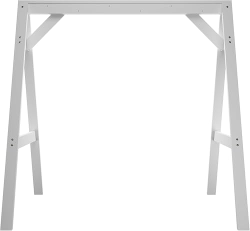 Amish Casual 6 Foot A-Frame Porch Swing Stand in Semi Solid White Stain - Treated Wood Outdoor Stand for Swings, Made in The USA by Amish Craftsmen