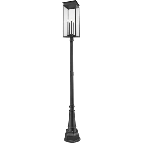 Z-Lite 5018PHXLR-564P-BK Nova - 5 Light Outdoor Post Mount-117 Inch Tall and 14.25 Inch Wide