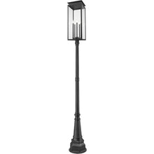 Z-Lite 5018PHXLR-564P-BK Nova - 5 Light Outdoor Post Mount-117 Inch Tall and 14.25 Inch Wide