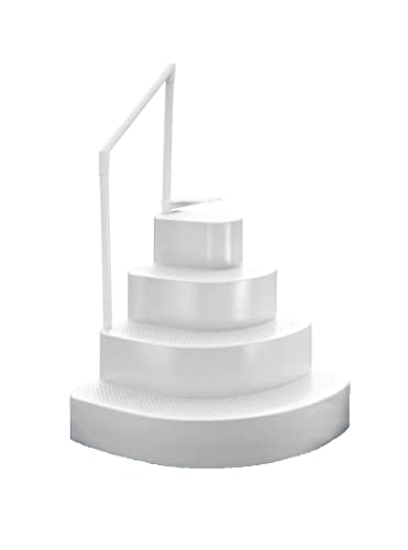 Blue Torrent White Wedding Cake Above Ground Pool Step with Liner Pad