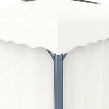 HKTMGDNG 9.8x9.8 Aluminum Gazebo Canopy with Curtains Cream White