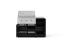 NewAge Products Classic Series 4PC Aluminum Black Modular Outdoor Kitchen Grill Island with 33" Performance Grill NG - 24"D x 49"W x 47.5"H
