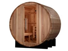 Golden Designs GDI-B002-01 St. Moritz 2 Person Barrel Traditional Steam Sauna - Pacific Cedar